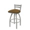 Holland Bar Stool Co 30" Low Back Swivel Bar Stool, Nickel Finish, Canter Saddle Seat 41130AN012 - alternate 1